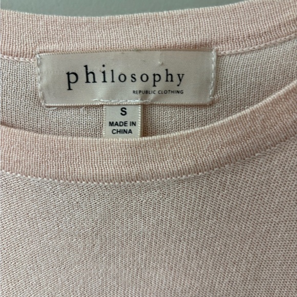Philosophy Light Pink Short Sleeve Top - Picture 2 of 4